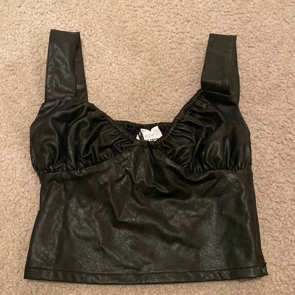 Women’s leather tank top NEVER WORN